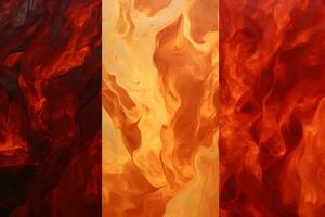 abstract fire background. Generative AI photo