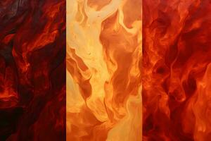 abstract fire background. Generative AI photo