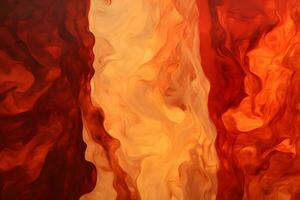 un pintura de rojo y naranja llamas generativo ai foto
