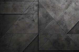a black and white photo of a wall with a geometric pattern. Generative AI