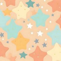 a colorful star pattern with stars and stars. Generative AI photo