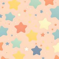 a colorful star pattern with stars on a pink background. Generative AI photo