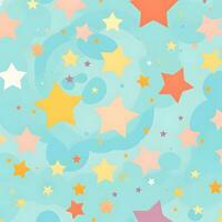 a colorful star pattern with many stars on it. Generative AI photo