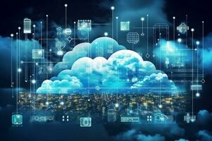 the cloud is the future of computing. Generative AI photo