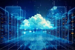cloud computing is the future of data storage. Generative AI photo