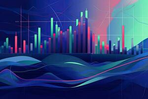 abstract stock photo of stock market graph. Generative AI