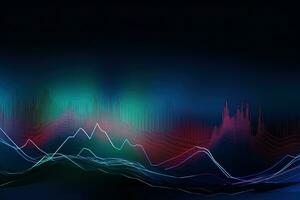 abstract background with lines and graphs. Generative AI photo