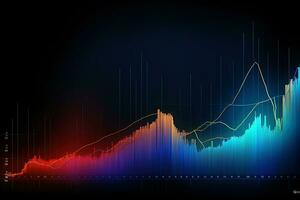 a graph of stock prices and the stock market. Generative AI photo