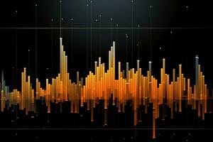 abstract graph of a stock market chart. Generative AI photo