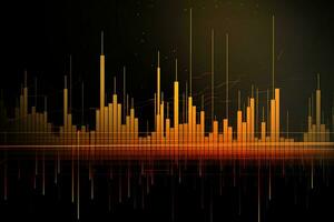 abstract image of a stock chart. Generative AI photo