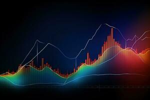 resumen grafico de un valores mercado cuadro. generativo ai foto