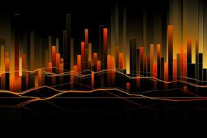 valores mercado en línea negocio concepto. negocio grafico. financiero crecimiento. generativo ai foto