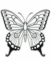 butterfly coloring pages for kids. Generative AI photo