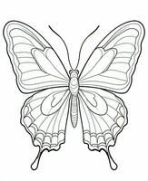 butterfly coloring pages for kids. Generative AI photo