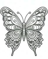 a butterfly coloring page. Generative AI photo