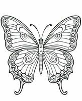 butterfly coloring pages for adults. Generative AI photo