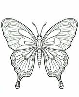 butterfly coloring pages for kids. Generative AI photo