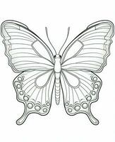 butterfly coloring pages for kids. Generative AI photo