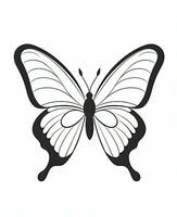 butterfly coloring pages for kids. Generative AI photo