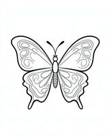 butterfly coloring pages for kids. Generative AI photo