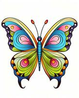 colorful butterfly vector. Generative AI photo