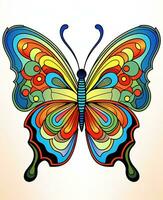 colorful butterfly vector. Generative AI photo