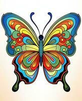 colorful butterfly vector. Generative AI photo