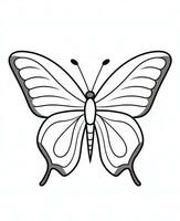 butterfly coloring pages for kids. Generative AI photo