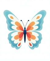 a colorful butterfly with orange and blue wings. Generative AI photo