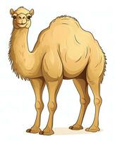 cartoon camel isolated on white background. Generative AI photo