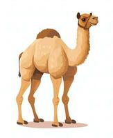 camel standing on a white background. Generative AI photo