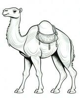 a camel is standing in a drawing. Generative AI photo