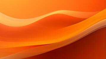 3D orange abstract wave background AI Generative photo