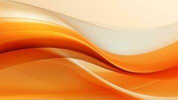 3D orange abstract wave background AI Generative photo