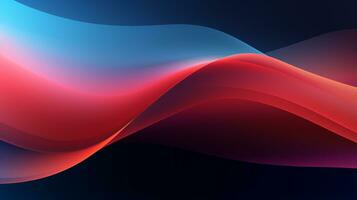 3D dark red and blue abstract wave background AI Generative photo