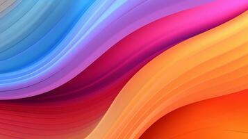 3D Colorful abstract wave background AI Generative photo