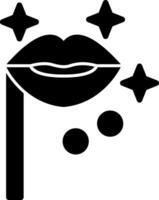 Lip Mask Vector Icon Design