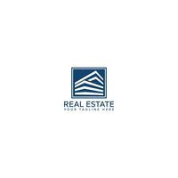 Real estate logo design template. Perspective view of buildings. Residence logo Construction logo. Skyscraper logo. Rental. vector