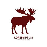 moose logo fur icon deer silhouette vector design