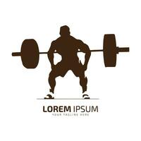 gym logo strong man icon fitness silhouette vector isolated design down dumbbell