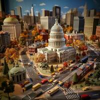 toy city miniature building street environment photo