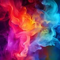 colorful smoke background, ai generative photo