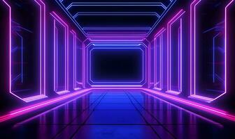 purple futuristic neon background, ai generative photo