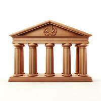 miniature bank made of wood, ai generative photo