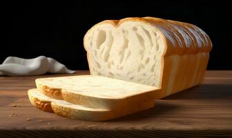 sliced white bread macro, ai generative photo