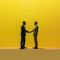 The concept of the transaction, the handshake of businessmen , copyspace, background money abstract, generative ai photo