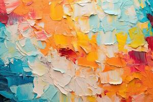 Oil painting in colorful colors.  , Generative AI. photo