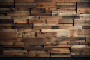 Design of vintage wood background, Generative AI. photo