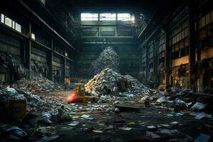 Waste processing plant  ,Generative AI photo