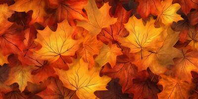 Fall Leaf Background Banner in Christmas day , Copyspace ,Generative AI. photo
